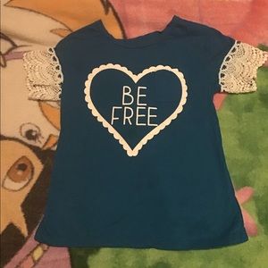 100% cotton (Be Free) Girl Shirt with small pocket